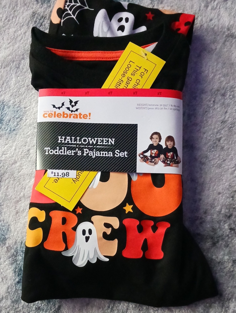 Helloween Toddler's Pajama Set 2T
